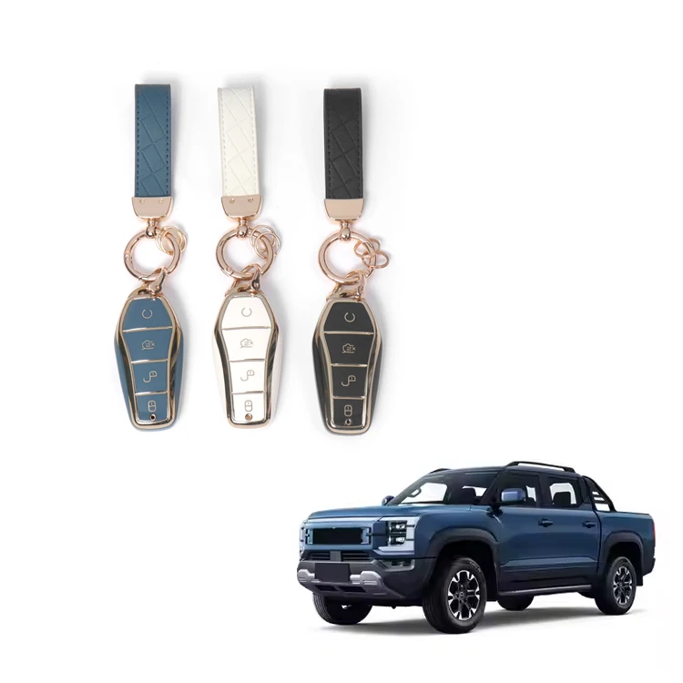 Auto TPU Key Case for BYD Shark 6 Accessory Black Blue White Electronic Key Enclosure Car Supplies Accessories