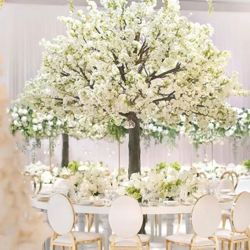 artificial cherry blossom tree wedding table