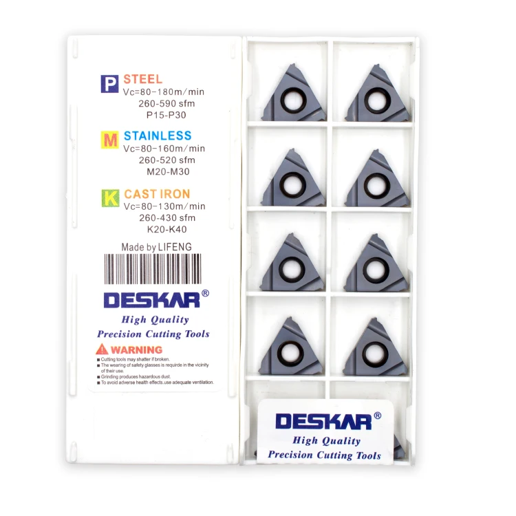 10 Inserts En Carbure Triangulaire TCMT 16T304 - Pour Tour CNC, Acier, Acier Inoxydable