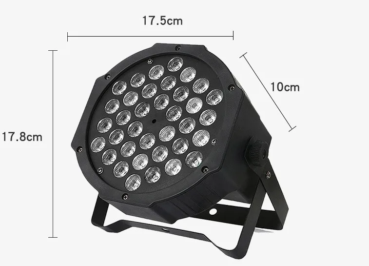 Сценическое светодиодное освещение, 36 светодиодов, RGB DJ LED Par освещение, дистанционное управление, активация звуком, автоматическое воспроизведение, сценическое освещение
