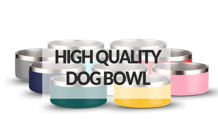 Download Wholesale Big Metal Non Slip Dog Bowl Double Wall 64oz Powder Coat Black Pink Pet Stainless Steel Insulated Dog Food Feed Bowl Buy Dog Bowl Dog Food Bowl Dog Bowl Stainless Steel Product