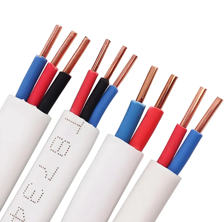 家庭用電源シースケーブルH03VVH2-F/BVVB PVCシース2コア3コア0.5mm 0.75mm 1mm 1.5mm