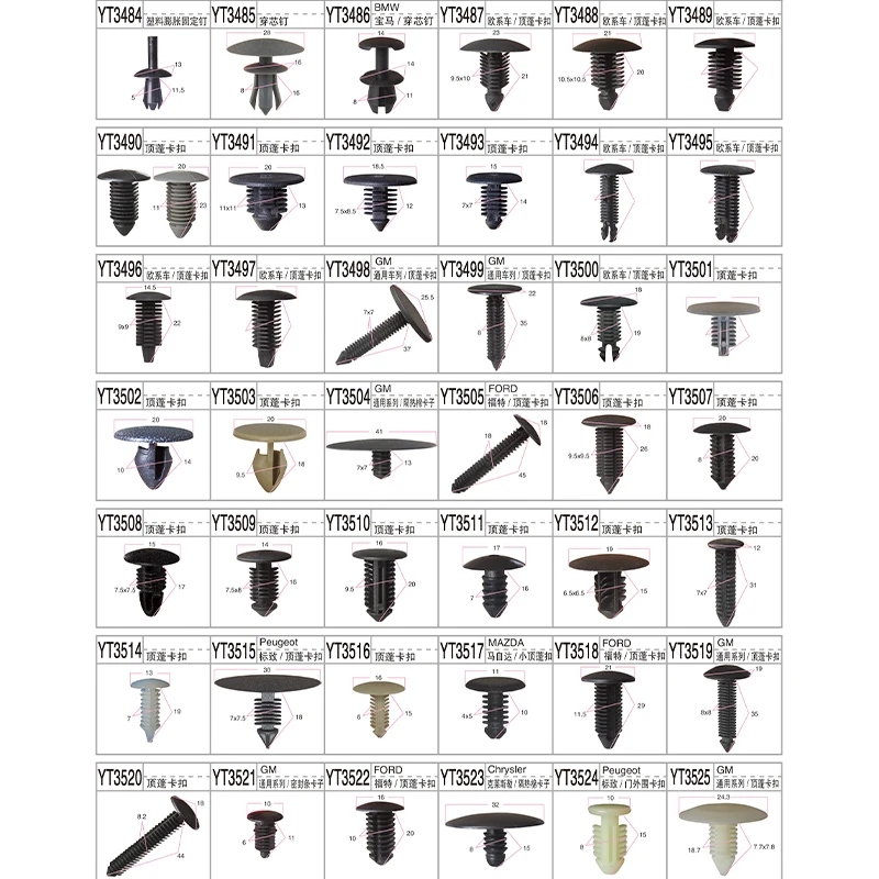 High Quality Universal Auto Clips Wide Range Christmas Tree Car Fasteners New Condition Automotive Parts