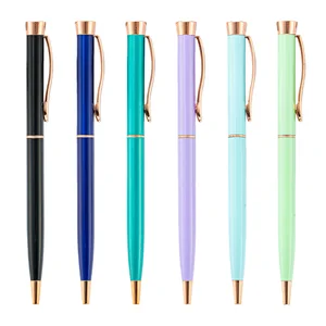 Custom LOGO Metal Ballpoint Pen Smooth Writing for Hotel Office Student and Business Advertising Gift Pen