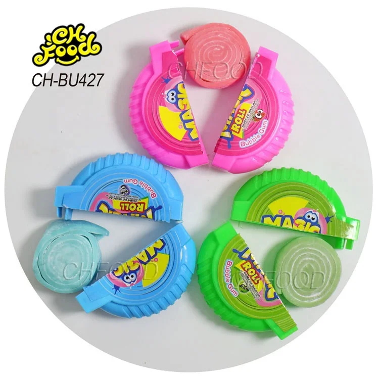 Wholesale and Custom New Hot Selling Mix Fruit Flavor Roll Bubble Gum OEM Halal Gum Candy Sweets Snack Food