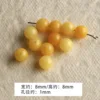 5pcs amber stone round beads 8mm