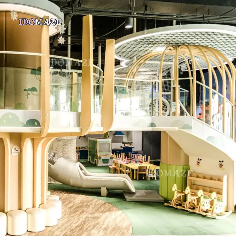 Forest Wood Theme Commercial Mall Kids Soft Play Area Obstacle Course Indoor Playground Equipment Fun Activities for Toddler
