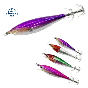 CheeryWood ABS Shrimp Lure Floating Squid Hook Egi Jigging Octopus Cuttlefish Bait Ocean Boat Fishing Sea Fishing – Metal Jig – view 2