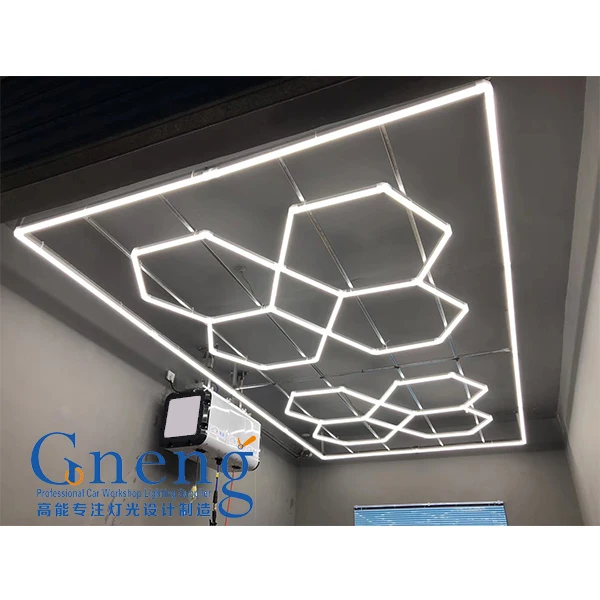 Gonengo Manufacture High Effective Hexagonal LED Light Car Polishing and clear Car Workshop Light Detailing Light