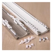 Good Quality Hotel Decorative Ceiling Mount Heavy Duty Aluminum Window Double Curtain Track