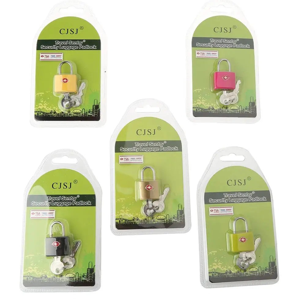 Tsa385 Small Travel Usa Abs Colorful Brass Small Padlocks Tsa Key Lock