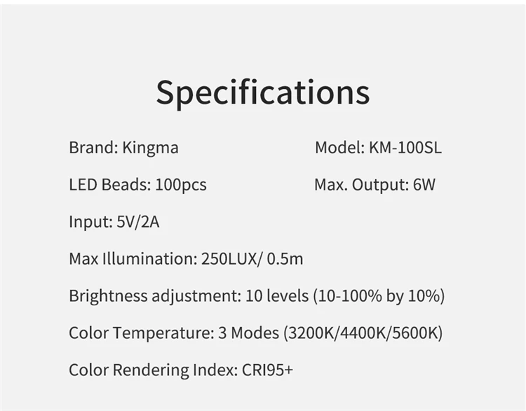 Kingma Professional Video Led Light Laptop Video Conferencing Mini Fill