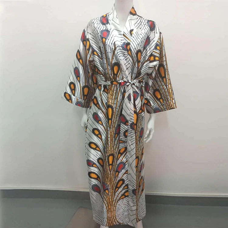african print robe