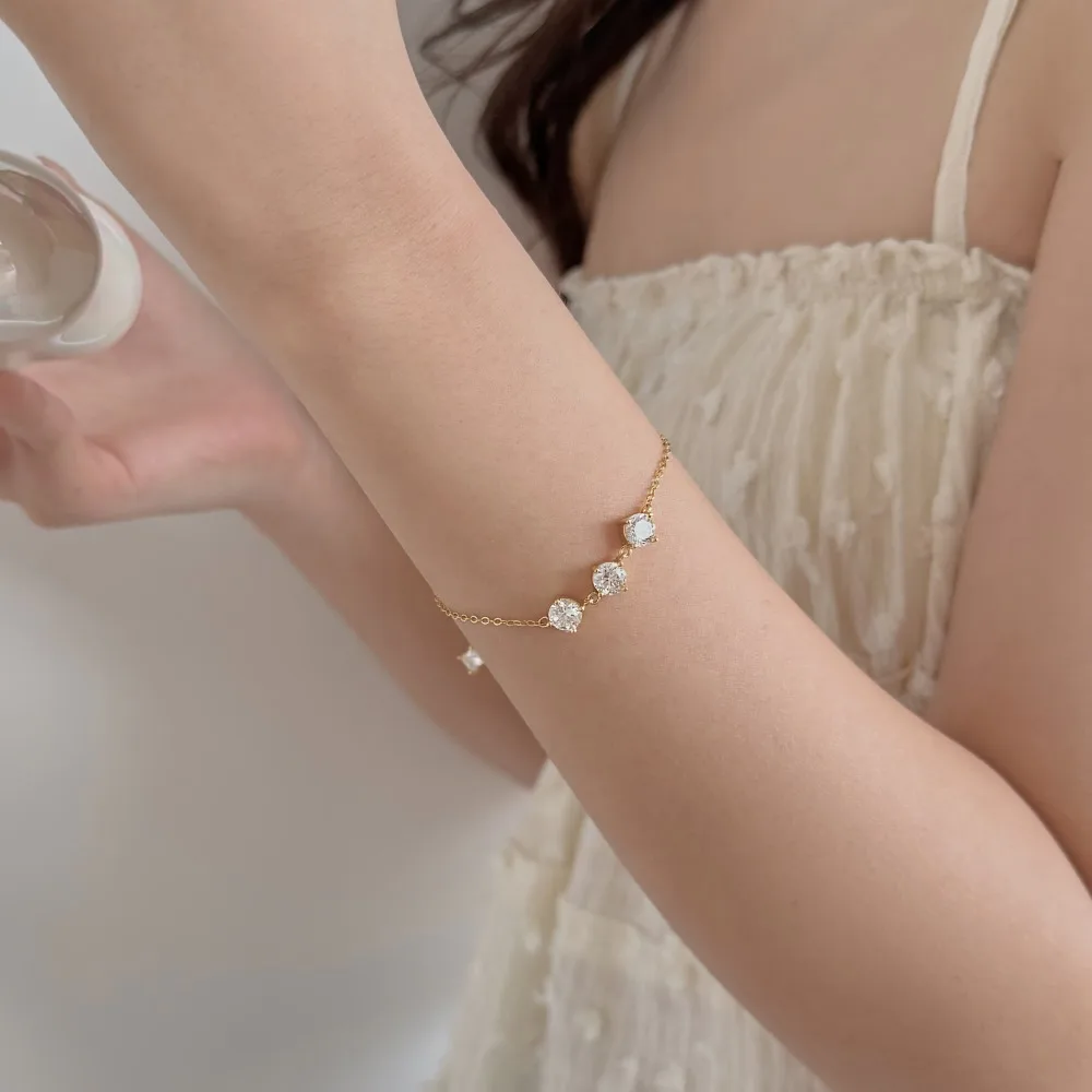 KAKODIY Luxury Series 925 Sterling Silver Rhodium 18K Gold Plated Chain 5A Cubic Zirconia Charm Bracelet Women's Jewelry detail 4