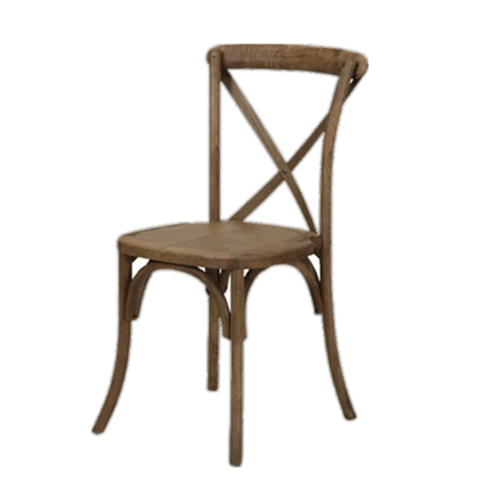 Huarui Modern Solid Wood X Chair Crossback Stack for Outdoor Farmhouse Wedding Events Hotels-Versatile Furniture Design