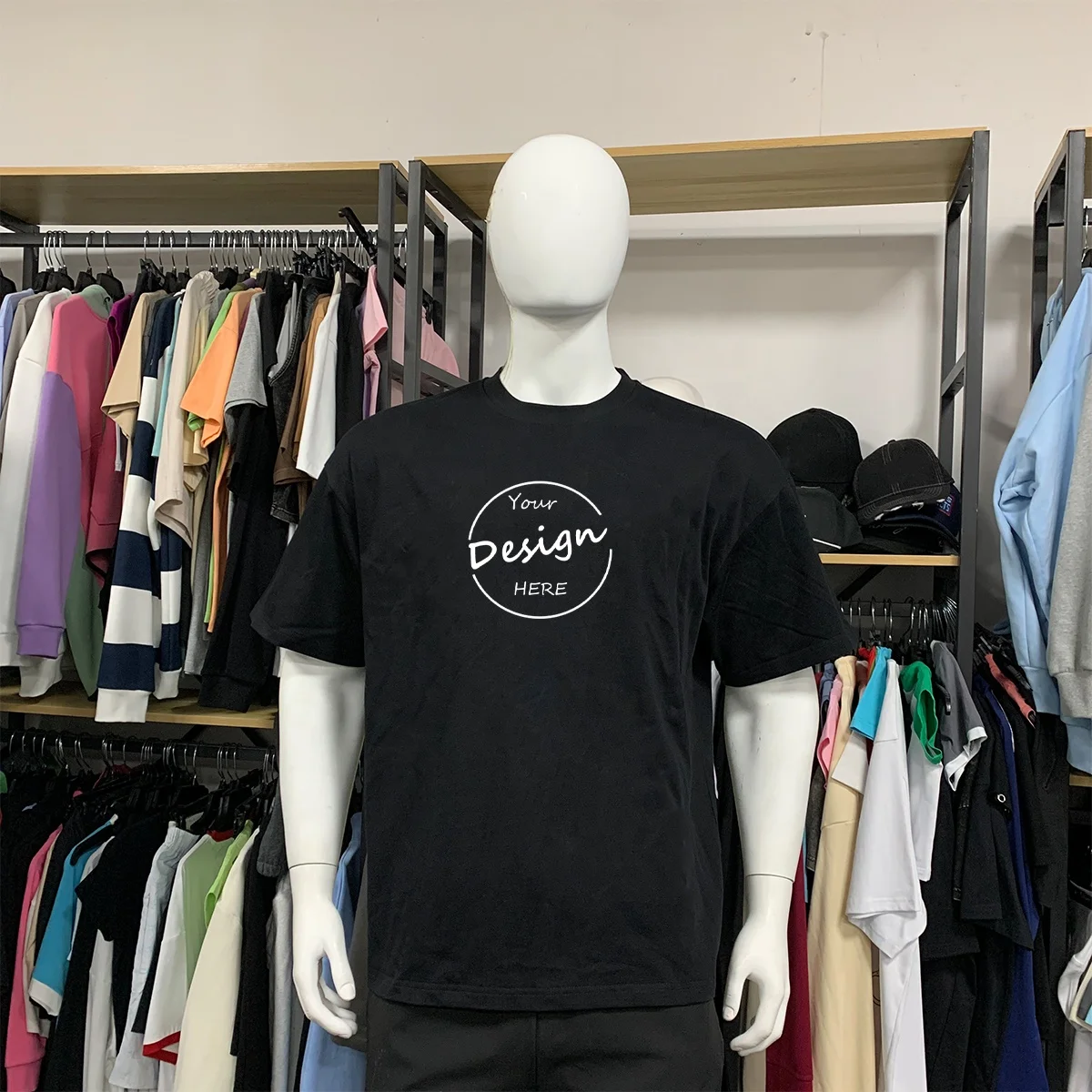 JL510C High Quality 300gsm T-shirt 100% Cotton Streetwear Oversized Tshirt Blank Boxy Fit Tee T Shirt for Men