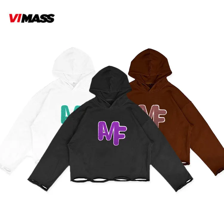 High Quality Heavy Weight Chenille Towel Embroidery Hoodie Custom