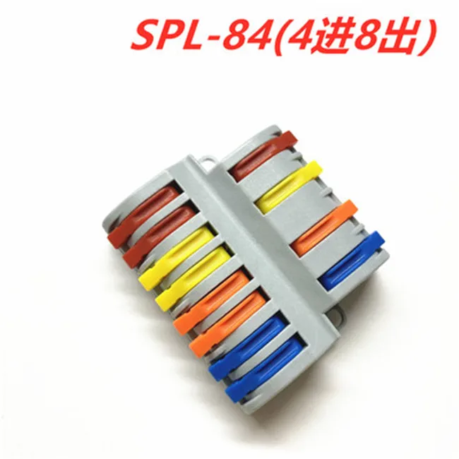 Supplier SPL84 Electrical 4 in 8 Out Terminal Connector Quick Connect Terminal Quick Splice Wire Connector