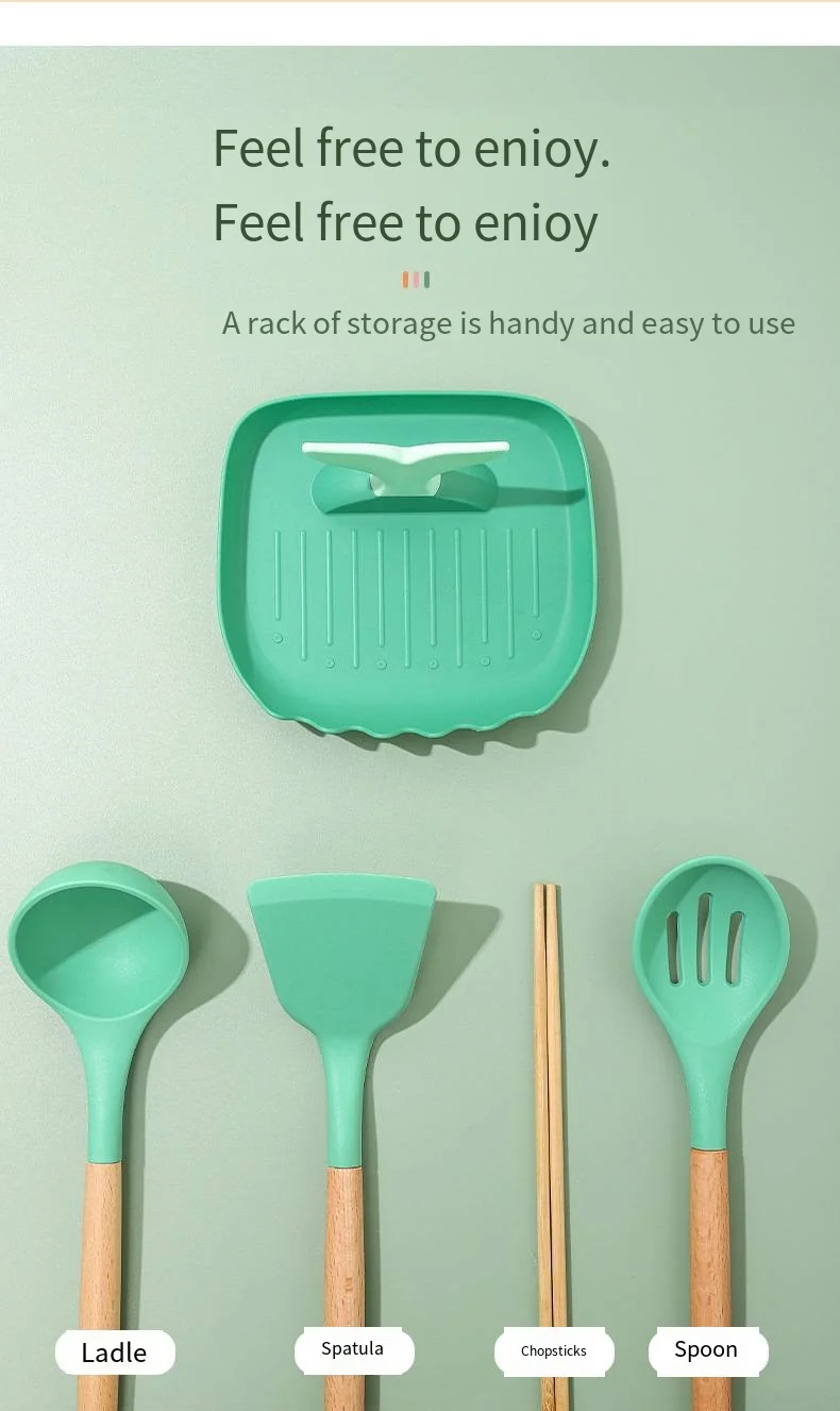 Kitchen storage rack Spatula lid rack Multifunctional household shelf for soup spoons Chopsticks lid storage rack details