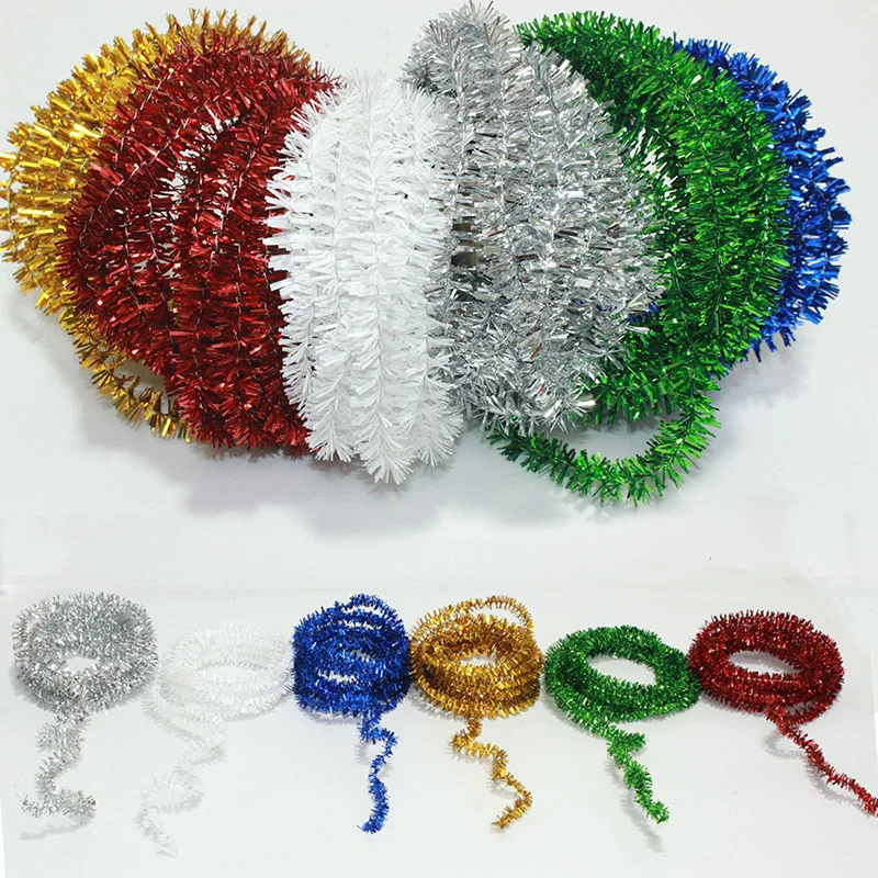 3.6m Christmas Tinsel Garland Party Supply For Wedding Festival Birthday Decoration Colorful