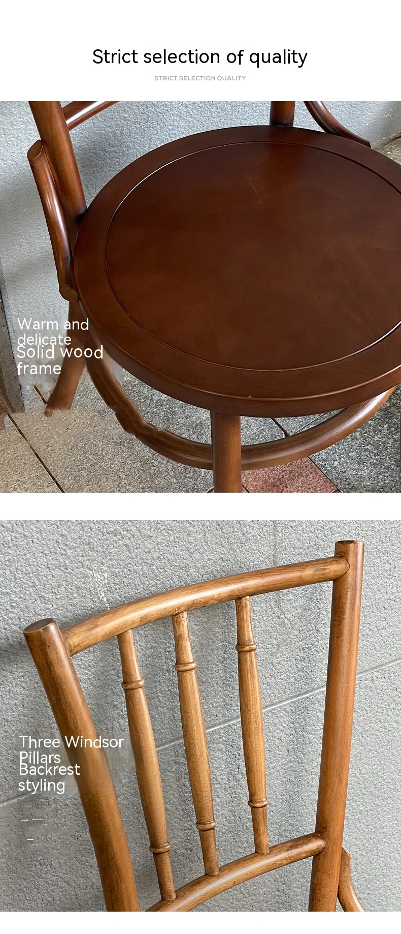 Modern Minimalist Dining Chairs Made Of Rattan Solid Wood Restaurant