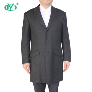 High-quality Wool Delicate Soft Fiber Which Warm Lightweight Breathable Black Men's Long Coat