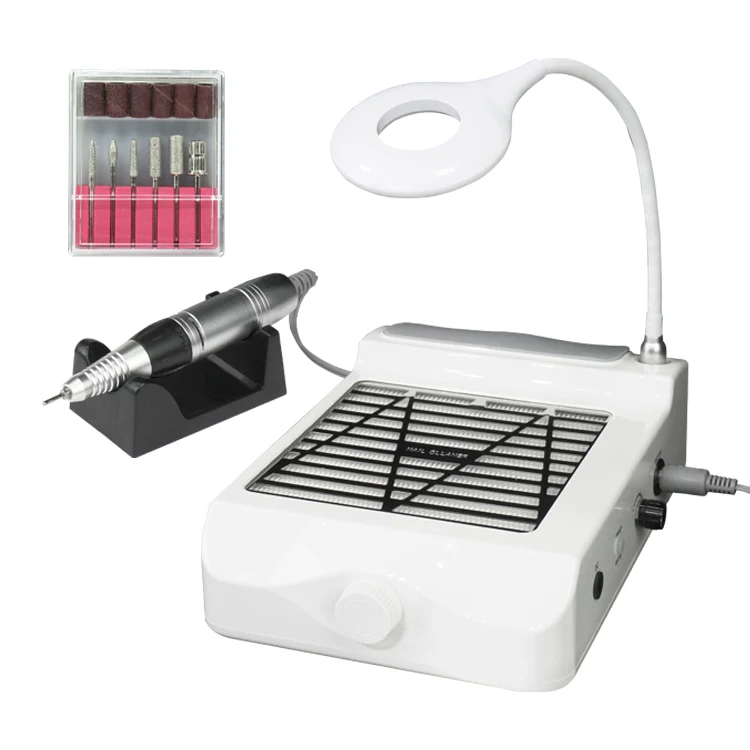 2029 AT-NM-018 Multi-functional nail vacuum cleaner with drill lamp supplier