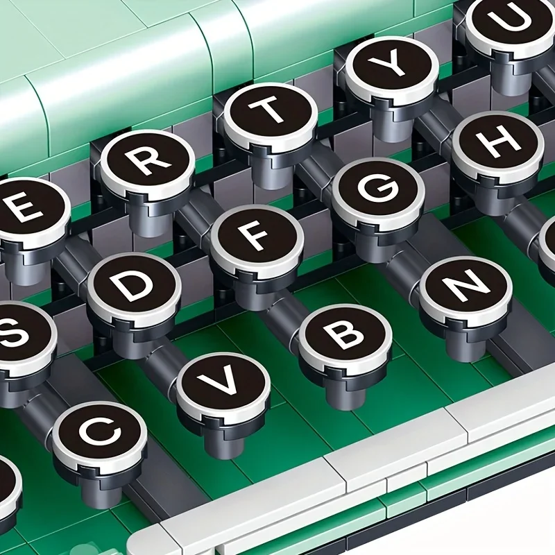 TAIKONLAB Retro Schreibmaschine Baustein Set - 1160 Teile Vintage Modell