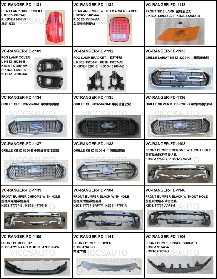 Oem Kb3z-8312-a Kb3b-8312-aa For Ford Ranger 2020 Auto Car Deflector ...