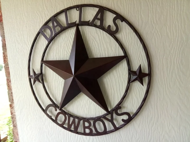 50 DALLAS COWBOYS DECOR METAL LONE STAR ART WESTERN HOME WALL