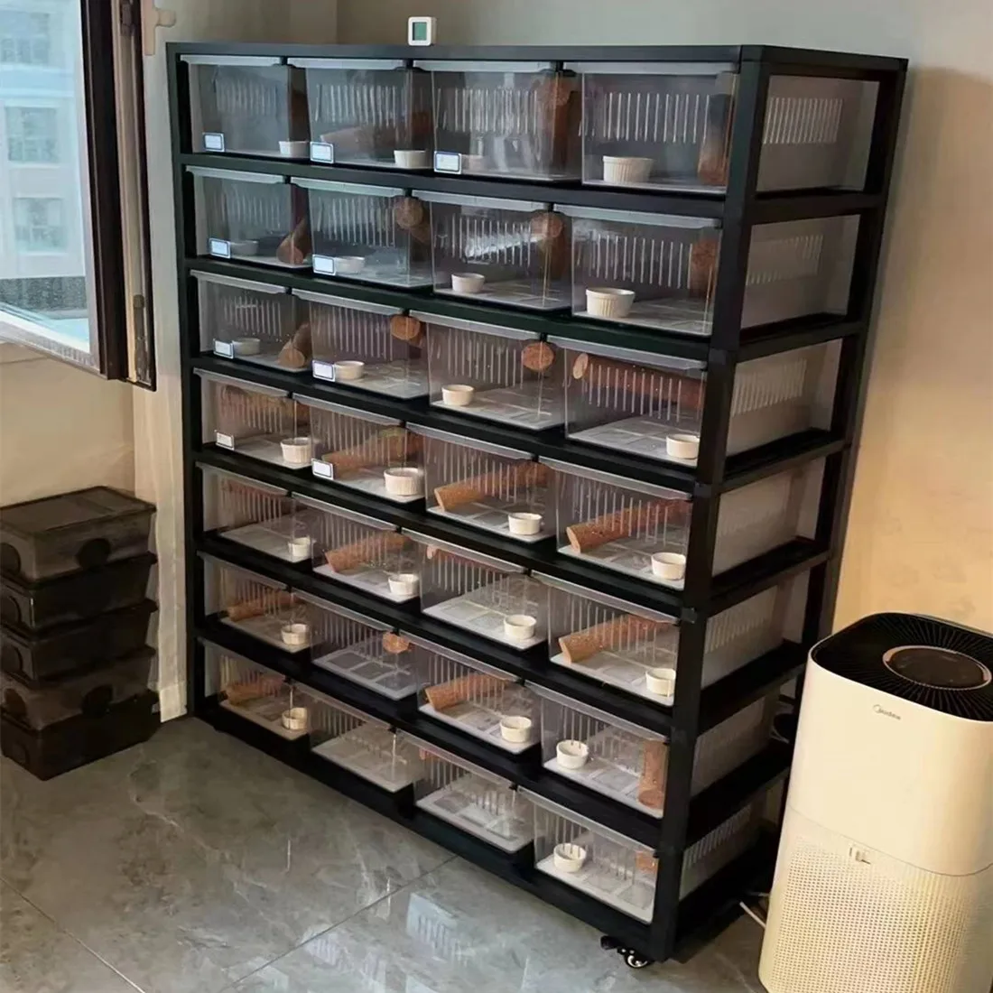 Pp Abs Reptile Hatchling Box Snake Aluminum Alloy Rack System Reptile