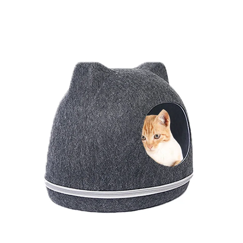 Manufacturer cat head washable calming chew proof comfortable round warm flet dog cave cat pet beds