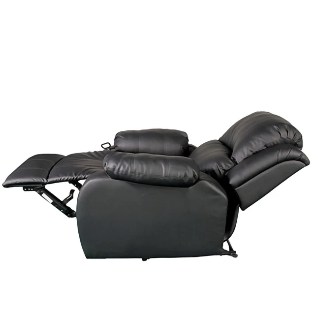 Customized Recliners RTS Manual Reclining Chair in Black with Massage & Cooling Features for School & Living Room factory