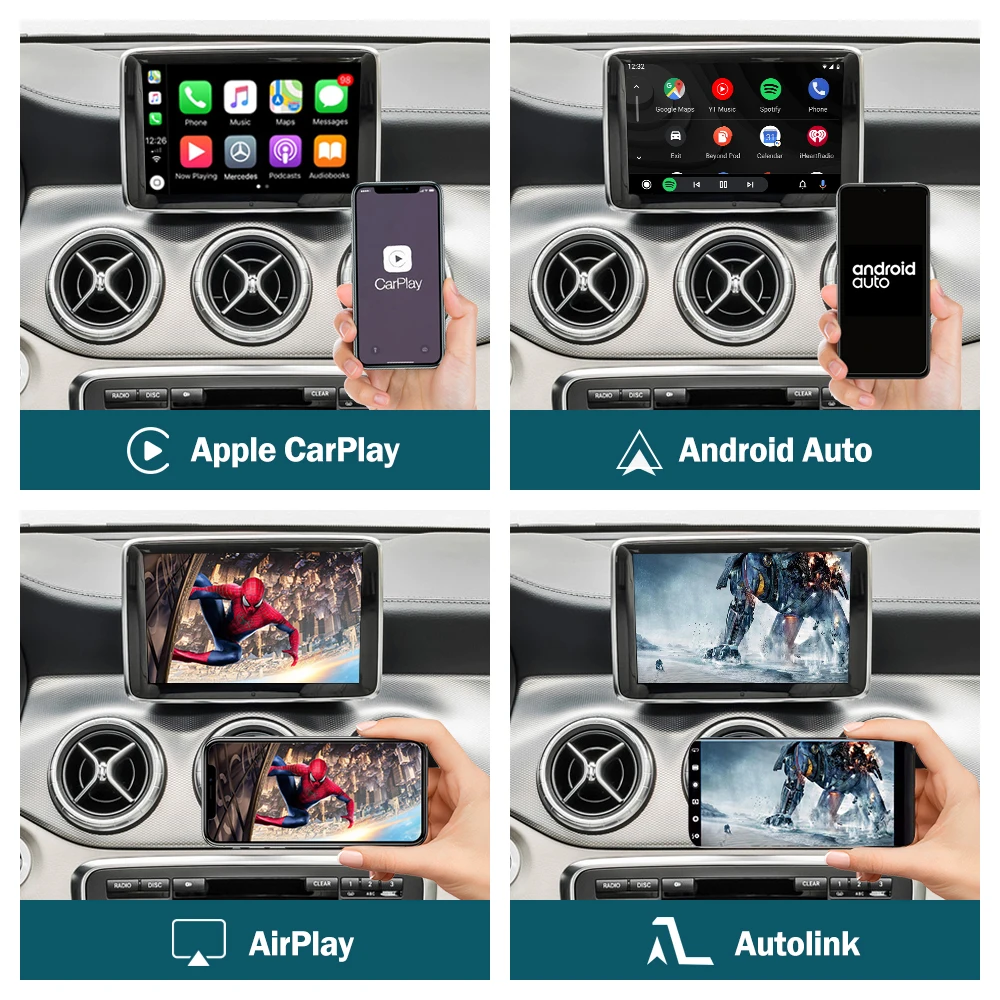 CarPlay対応 メルセデスNTG 4.0専用 ディスプレイオーディオ化キット