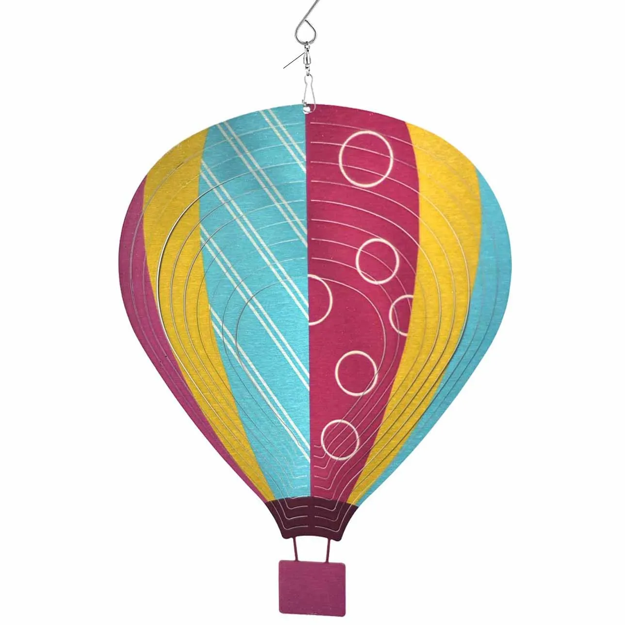 Wholesales Stainless Steel Hot Air Balloon Wind Spinner Metal