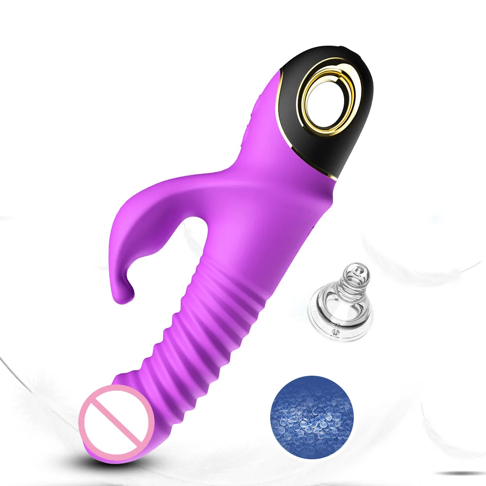 Sex Machine 360 Degree Automatic Thrusting Dildo Female Orgasm Masturbation Massager Double Rabbit Vibrator for Sex Toys