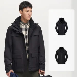 Waterproof Hardshell Jackets Breathable Windbreaker 3 in 1 Fleece Waterproof Jacket for Men