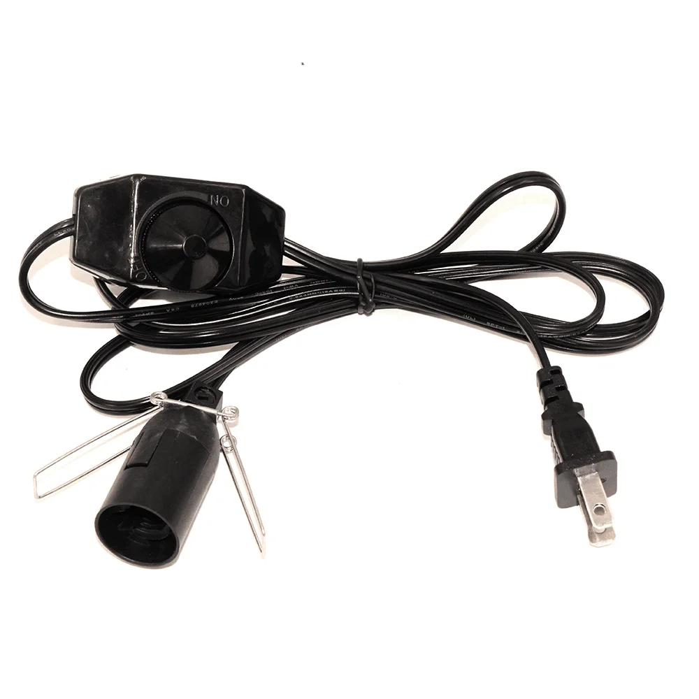 US 2 Pin Wires with Plug on Off Switch E14 Holder US Salt Lamp Power Cables