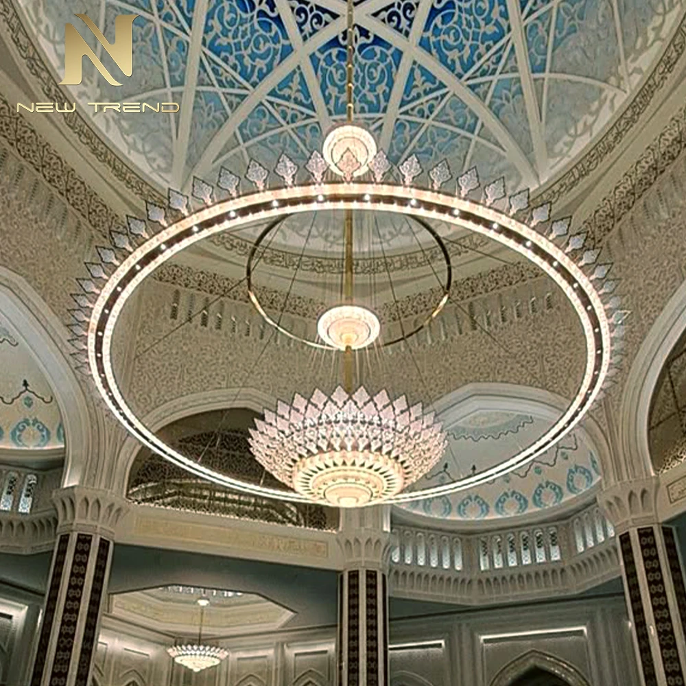 cpl-010 Bespoke Grand Mosque Chandelier – Oversized Islamic LED Lighting for Masjid Prayer Hall & Palace