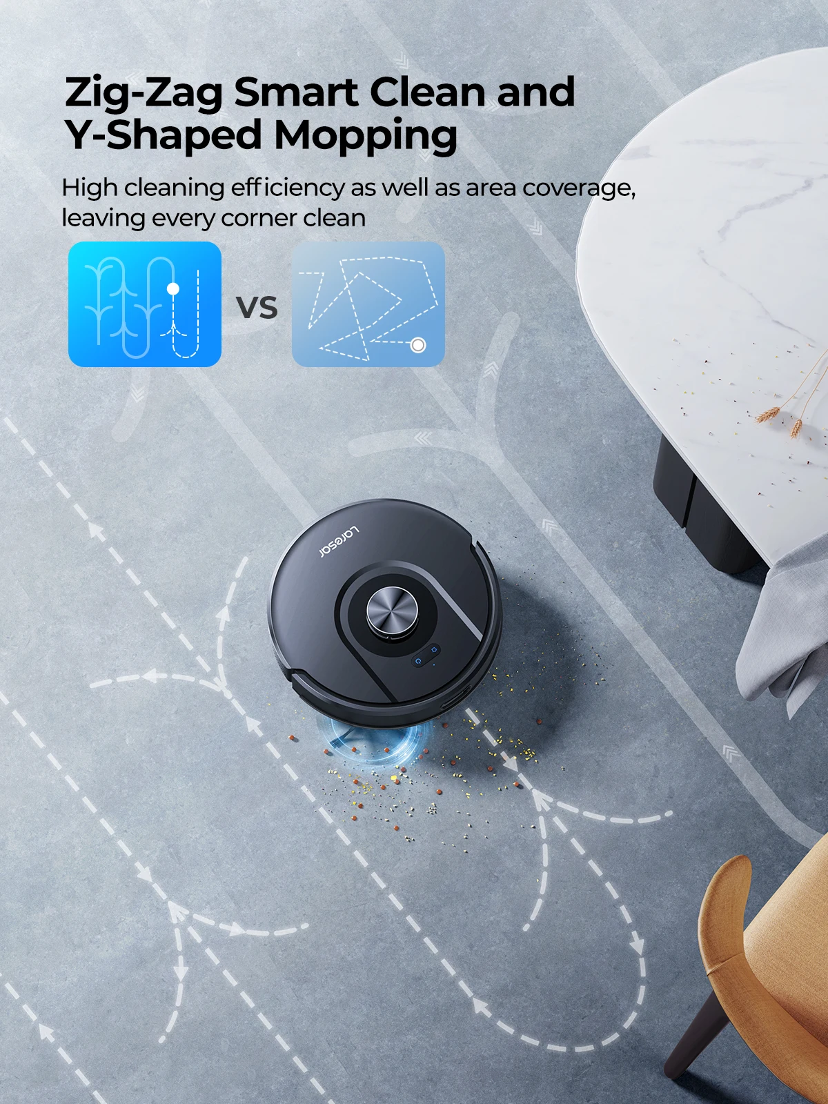 Laresar Mars01 Robot Cleaner Sweep Vacuum Mop Tuya Control Vacuum 5000Pa Suction Power Laser Robot Vacuum Cleaner