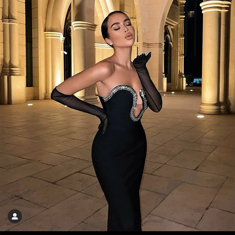 Elegant Black Evening Dresses Plus Size for Party Elegant Black Evening Dresses Plus Size for Party