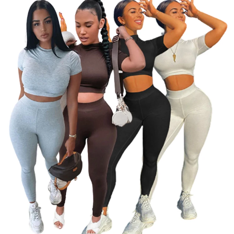 Best Design Solid Color Casual Outfits New Fashion Women Clothes 2021 2  Piece Set Womens Two Piece Pants Set - Buy Two Piece Pants Set,2 Piece Set  Women,Womens Two Piece Set Product