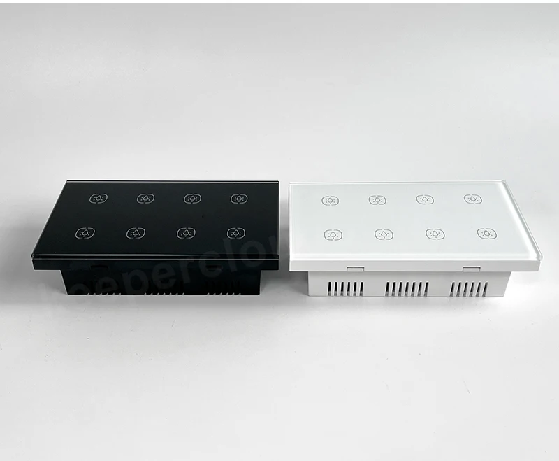 8Gang Intelligent Touch Switch WiFi Supports Alexa, Google Assistant, Tuya APP to Control Light Switch UK Standard