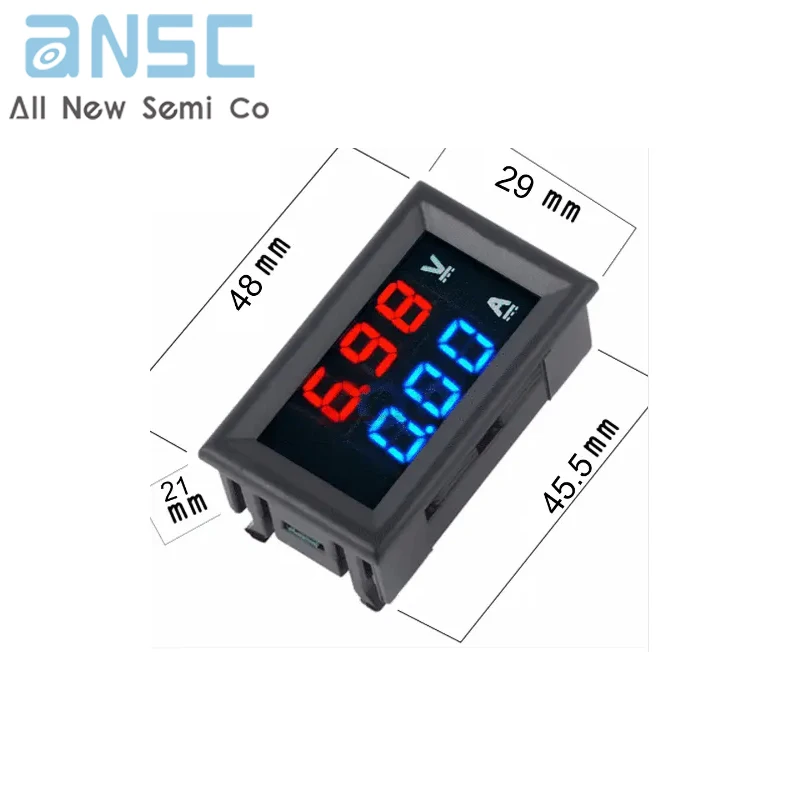 DSN-VC288 DC 100V 10A Voltmeter Ammeter Blue + Red LED Amp Dual Digital Volt Meter Gauge Voltage Current Home Use Tool