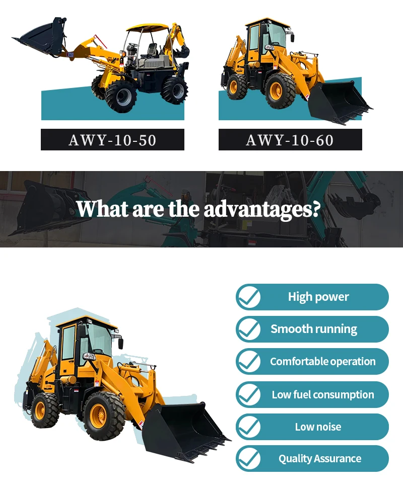 Epa Backhoe Loader Mini 4wd Compact Multifunction Construction