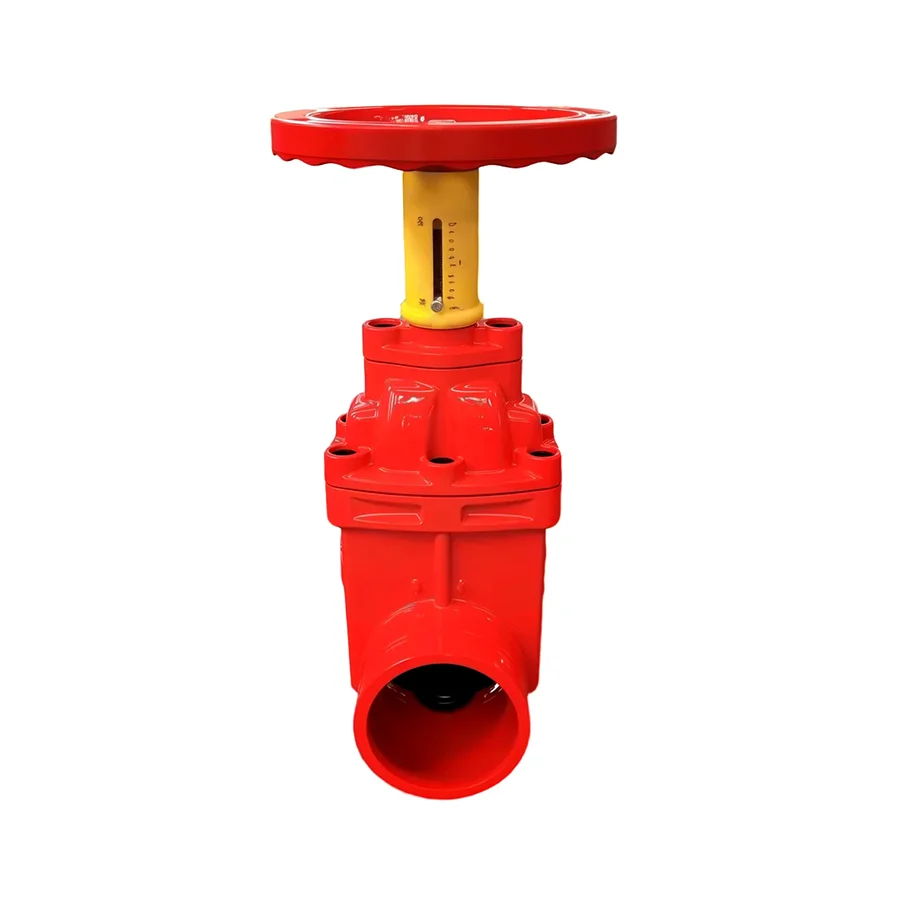 WRAS Approved Manual Indicating Grooved Gate Valve with Scale Ductile Iron Soft Seal for Fire Rated Water Systems JINKON VALVE