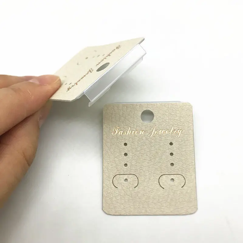 Quake Paper Card for Hoop Stud Dangle Drop Earring Earrings Jewelry Holder Hanging Display Packing Card Custom logo Is Available