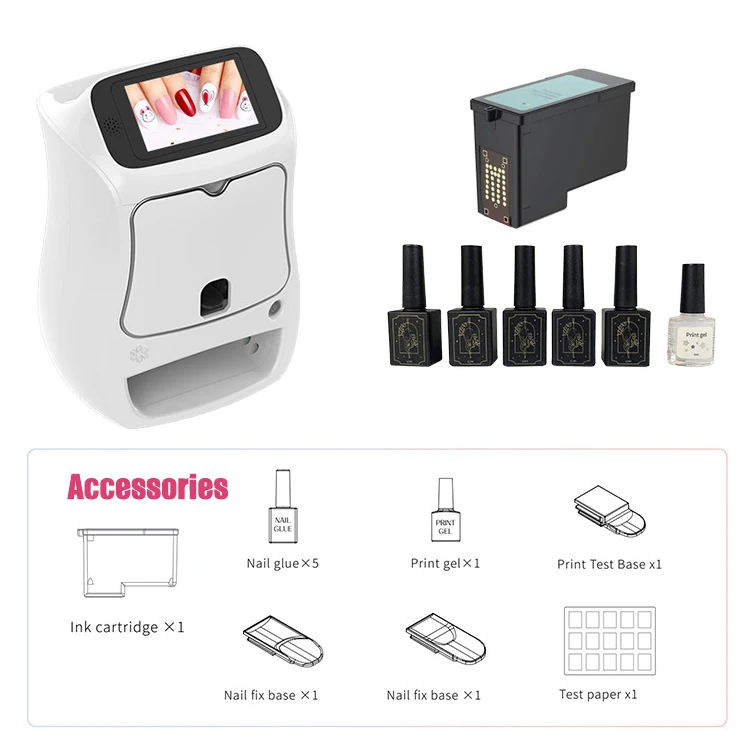 Portable Automatic 3D Digital AI Nail Art Printing Intelligent Smart Making Machine Printer 10 Seconds Printing