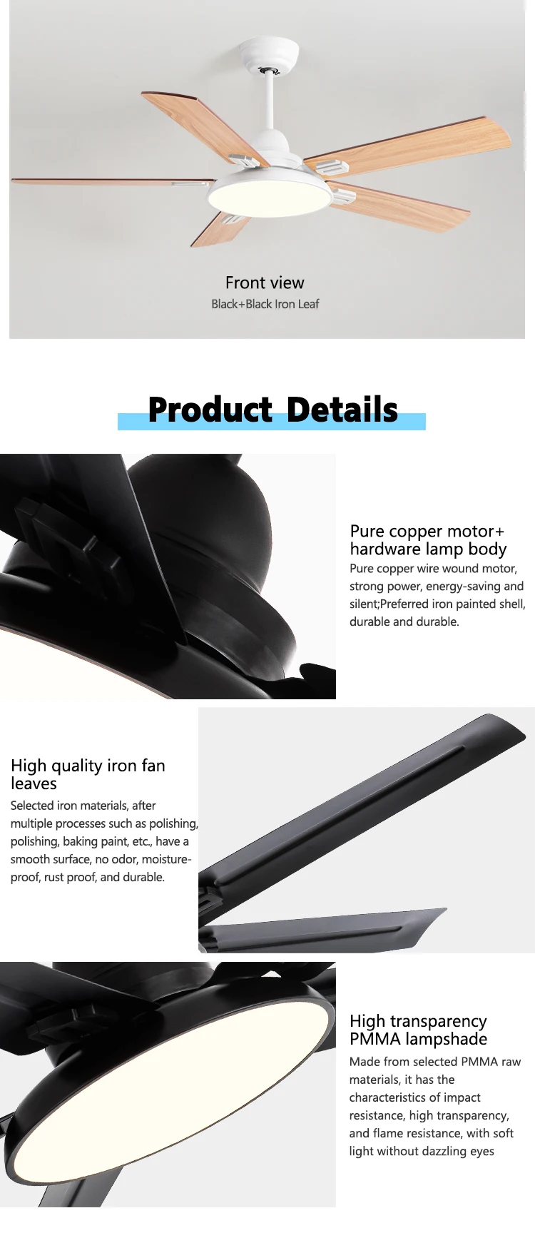 Philippines 52 Inch 56 Inch Home Decorative Remote Control Iron 5