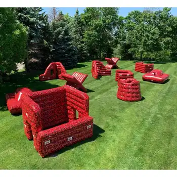 Inflatable Paintball Arena Barricades Bunkers Obstacles Inflatable Paintball Field For Shooting Game